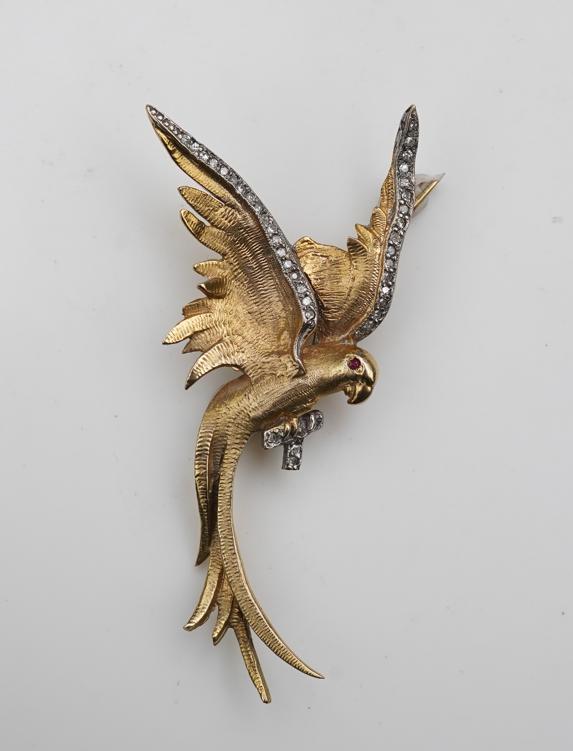 A 9ct gold and diamond brooch, circa 1988